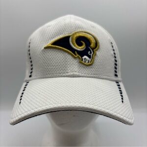 Los Angeles Rams NFL Equipment New Era 39Thirty Training Camp White Large/XL Hat